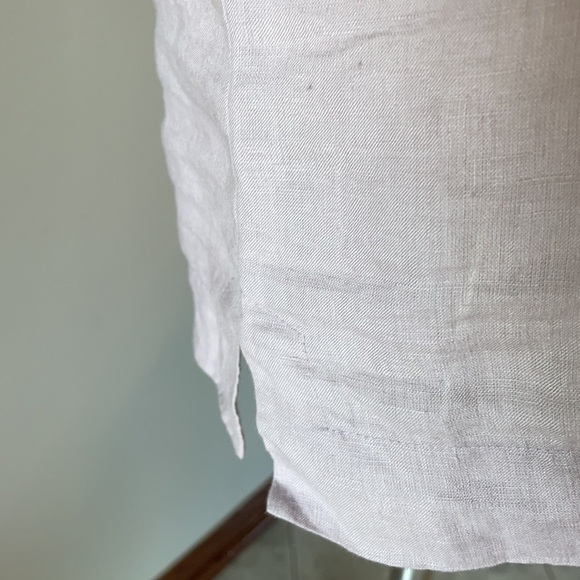 NWT EILEEN FISHER linen SPLIT EMBELLISHED NECK Mauve top sleeveless size PS - Picture 4 of 12